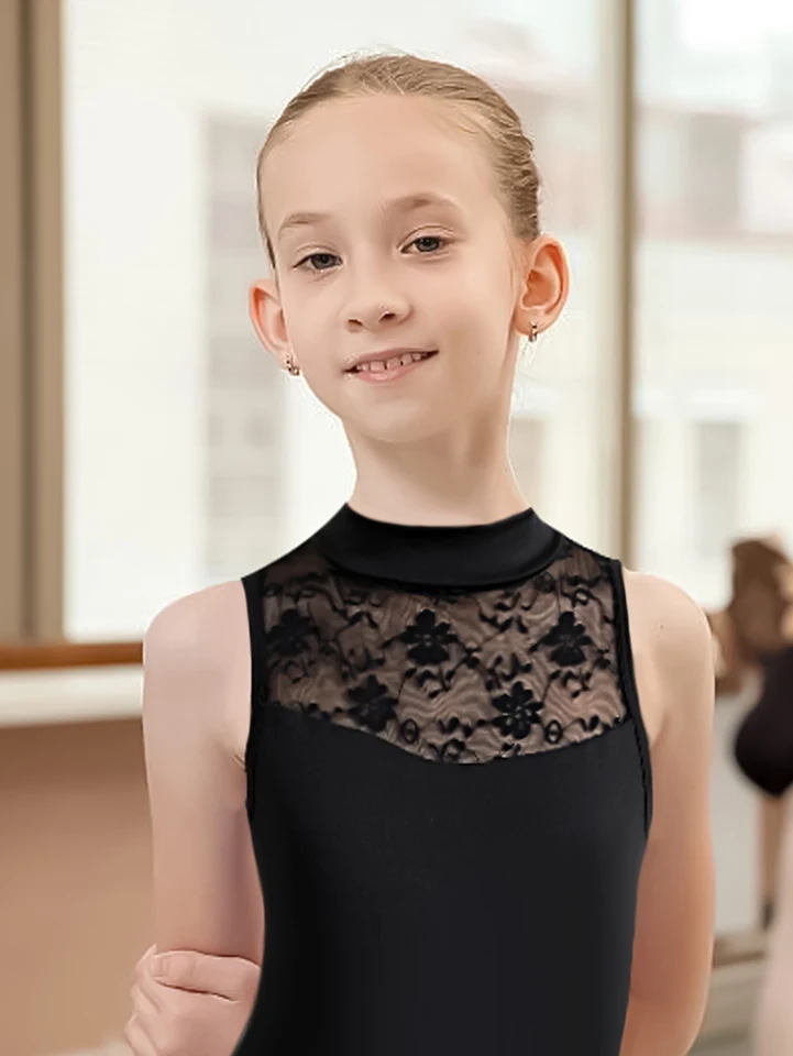 Body Danza In Pizzo Senza Maniche | Schiena Scoperta | Per Danza Classica E Moderna | Donna - Foto 6