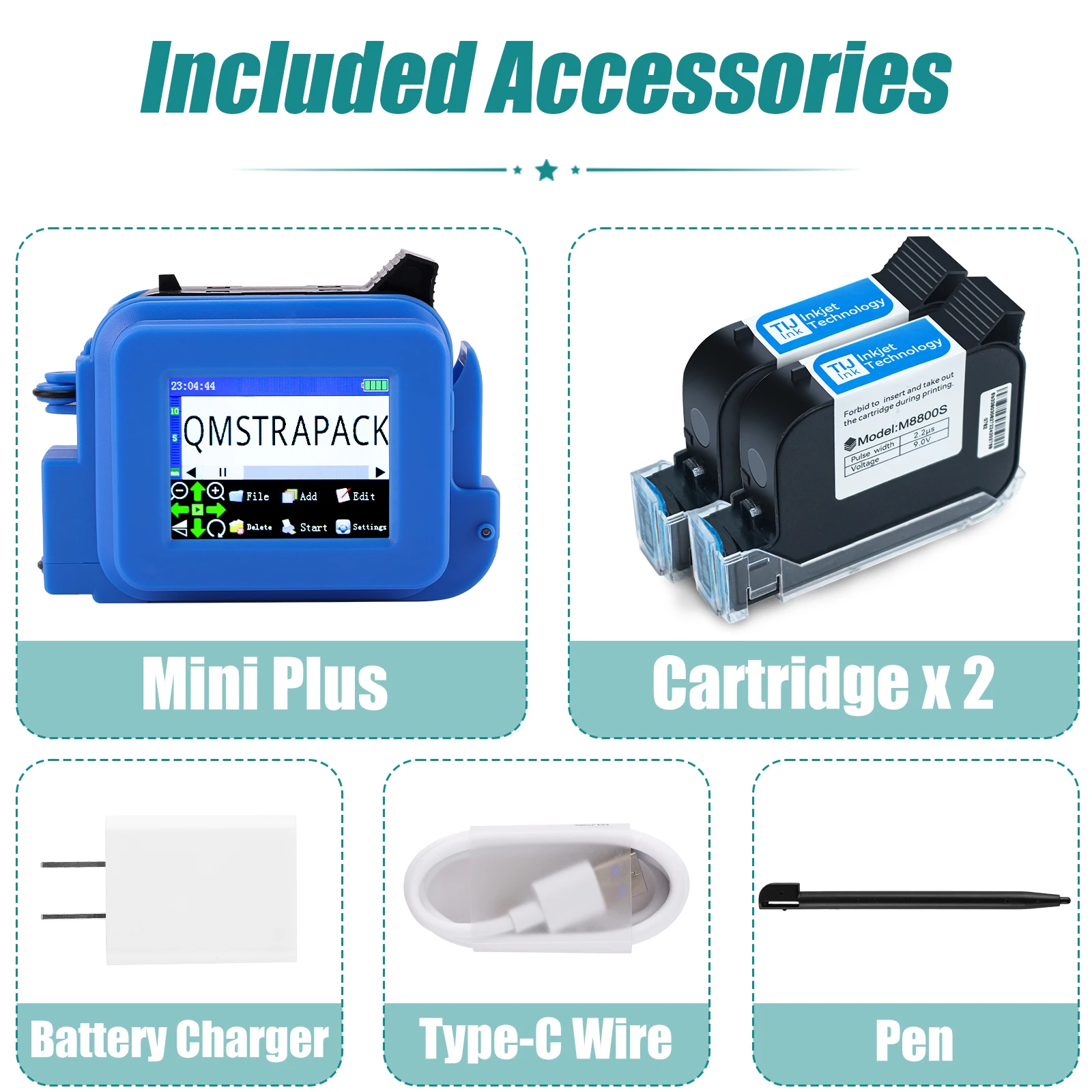 IPS Stampante A Getto D'inchiostro TIJ Portatile Multilingue Ad Alta Definizione Logo Digitale Data Numero Tij Macchina Di Codifica Manuale IPS-HH1200 Plus - Foto 14