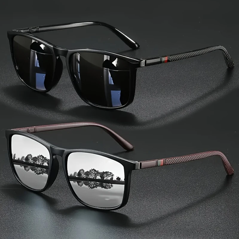 2 3pcs Square Vintage Cycling Sunglasses Men Women Travel Driving Fishing...