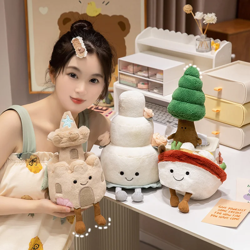 New Wedding Cake Penguin Plush Toy Wedding Party Creative Home Decoration Soft Stuffed Animal Cake Food Cute Kid Boys Girls Gift 3