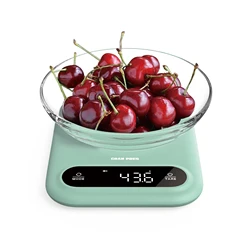Precision Digital Kitchen Food Scale with LED Display and Tare Function (Green)