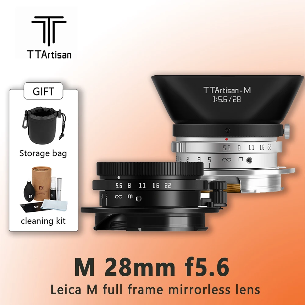 Obiettivo Per Fotocamera Ttartisan 28Mm F5.6 Full Frame Per Fotocamere Leica M-Mount Come Obiettivo Leica M-M M240 M3 M6 M7 M8 M9 M9P M10 Leica