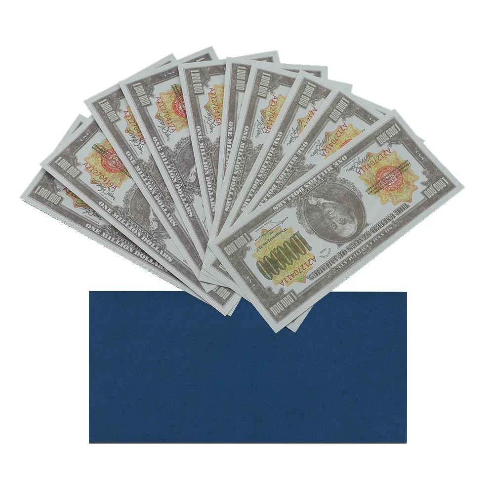 10 Pezzi Us Un Milione Di Dollari Banconote E Buste Banconote In Carta Finta Banconote Seriali Con Effetto Fluorescente