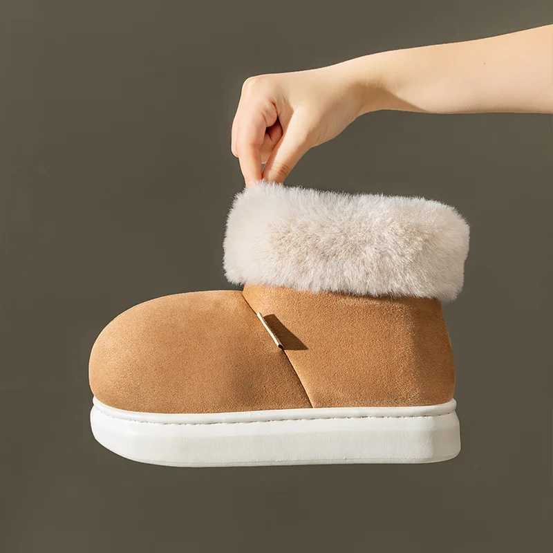 Winter New Girls Platform Snow Boots Ladies Furry Ankle Boots Comfortable Outdoor Female Short Boots Fashion Women Cotton Shoes