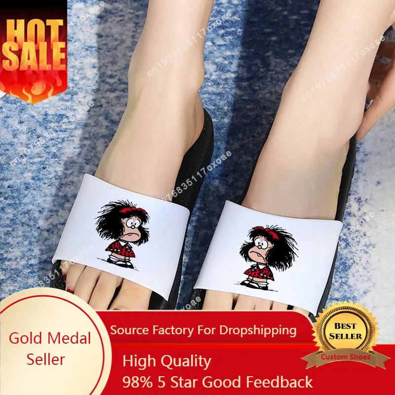 Шлепанцы женские с забавным мультяшным рисунком