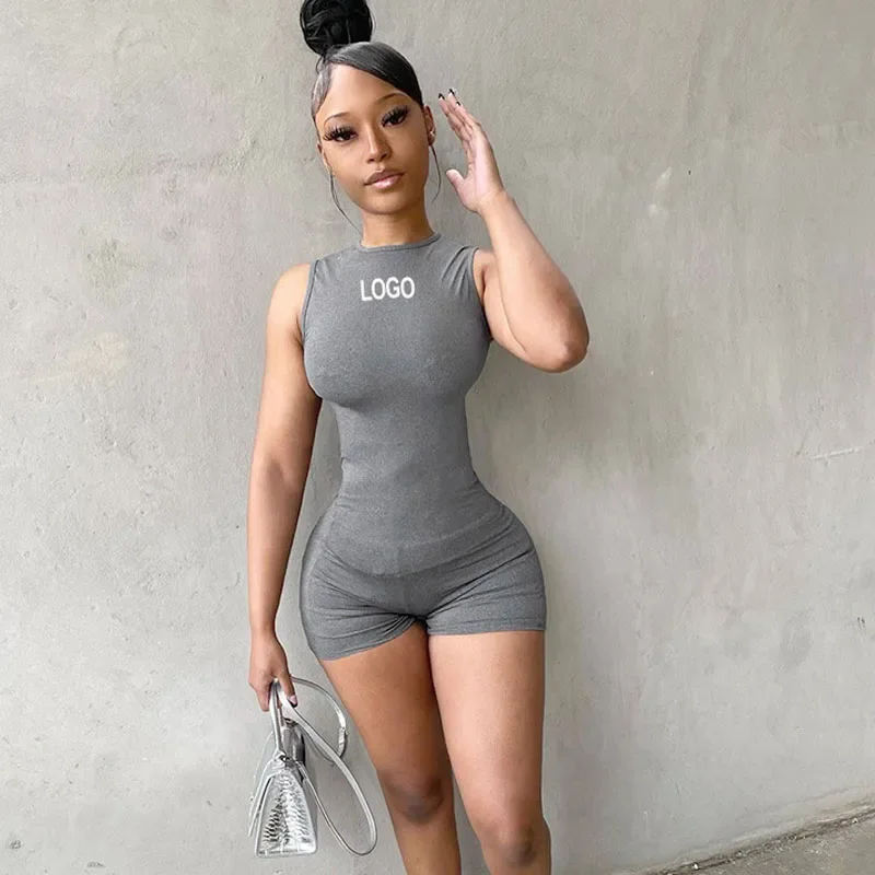 

Custom Plain onesie summer clothes Sexy Jumpsuits rompers women shorts jumpsuit 2022 combinaison femme bodysuits for women