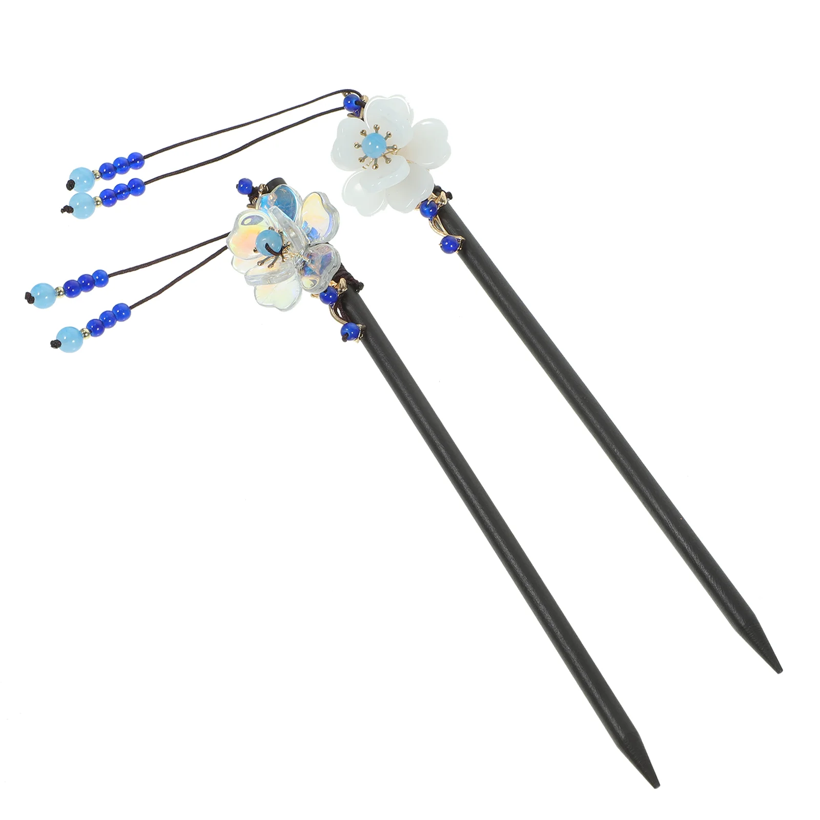

2pcs Floral Hair Sticks Decorative Hair Sticks Wood Flower Hair Chopsticks Chinese Hair Pins