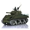 1/16 HENG LONG 7.0 Customized M4A3 Sherman RC Tank 3898 Barrel Recoil 360° Metal Airsoft Toys TH17682-SMT5 3