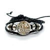 Alice In Wonderland Wonderland Garden Leather Bracelet Cartoon Glass Cabochon Button Multilayer Bangles Wristband Gift 3