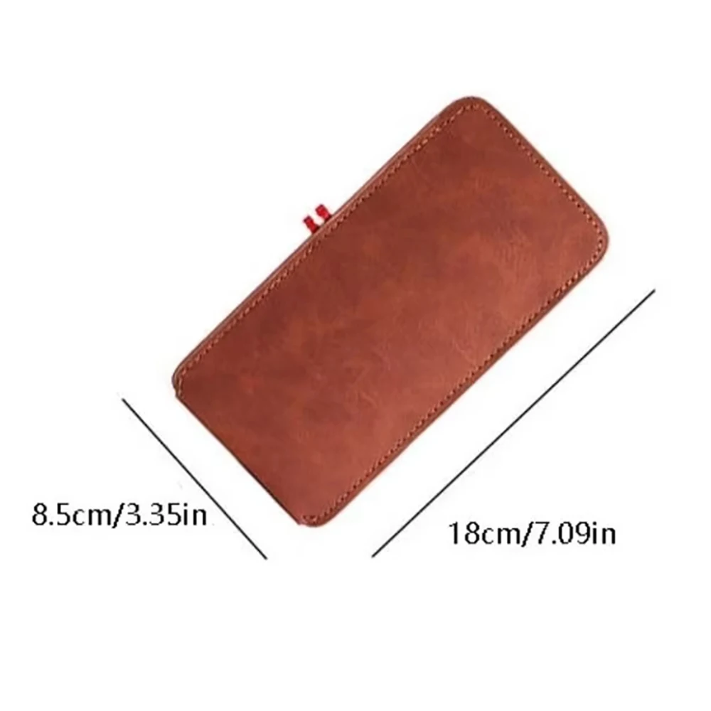 Velvet-Lined Fashionable Rectangle PU Leather Glasses Pouch
