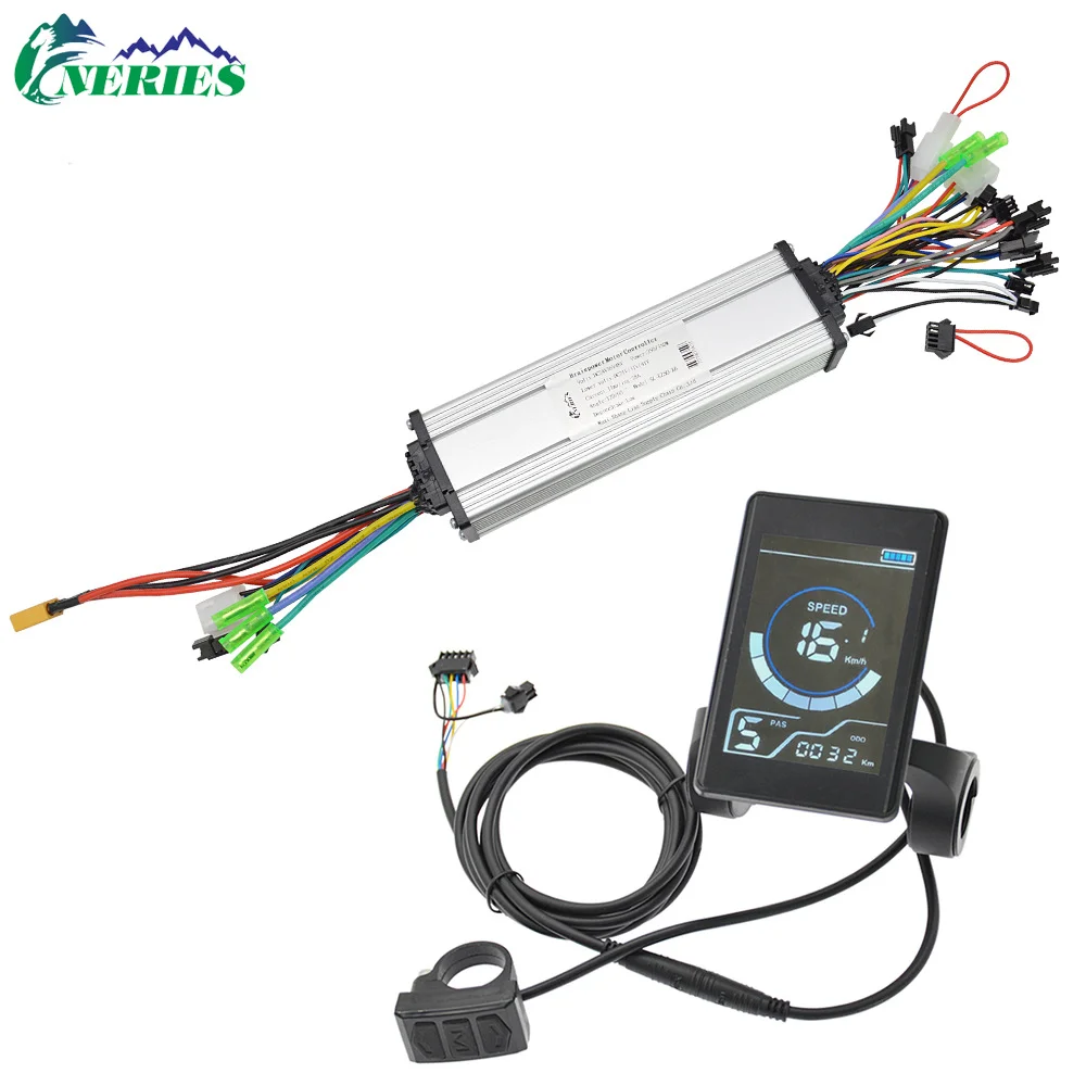 24V 48V Bicicletta elettrica 28A Motore Brushless Controller Dual Drive Display LCD Controllo intelligente Specifiche multiple - immagine 3