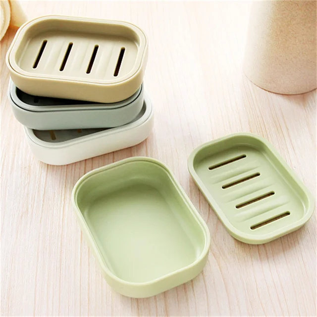 Double Layer Soap Dish Bathroom Dish Plate Case Plastic Drain Soap Box Home Travel Soap Holder Container Portable Soap Rack