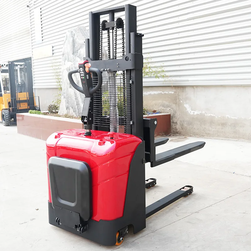Carrelli Elevatori Elettrici da 1,5 e 2 Tonnellate, Altezza di Sollevamento 2m, 3m, 4m, Stacker Elettrici a Piattaforma - immagine 3
