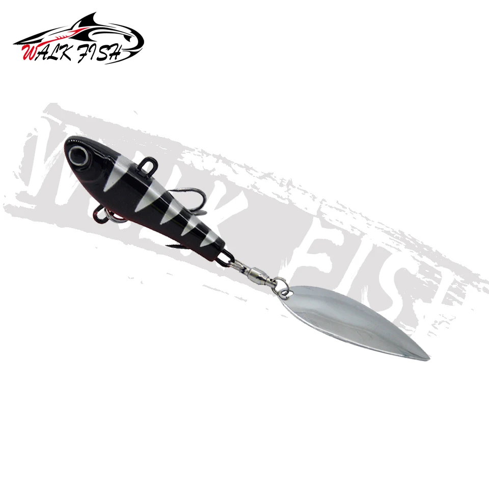 SPAZIERGANG FISCH 1PCS Angeln Locken Jig Kopf Fisch 20g VIB Rotation Löffel Ozean Angeln Süßwasser Spinner Künstliche Metall lockt Köder – Detail 6
