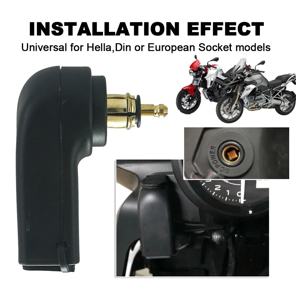 Chargeur USB DIN Pour Moto 12V-24V - PD3.0 + QC3.0 - LED Bleue - BMW, Ducati, Triumph