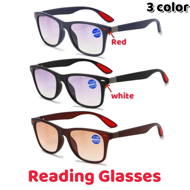 

Far and Near Presbyopia Glasses Anti Blue Light Presbyopia Glasses Progressive Bifocal Reading Glasses for Middle-aged