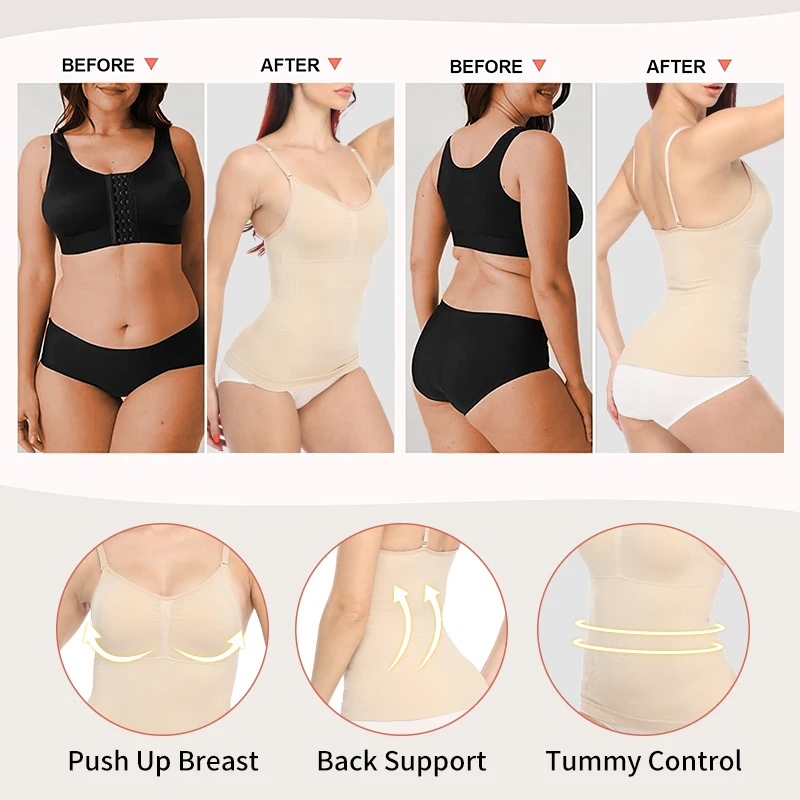 Shaper Slim Up Lift Bra Cami Tank Top Women Body Shaper Removable Shaper  Underwear Slimming Vest Corset Tummy Control Shapewear - AliExpress