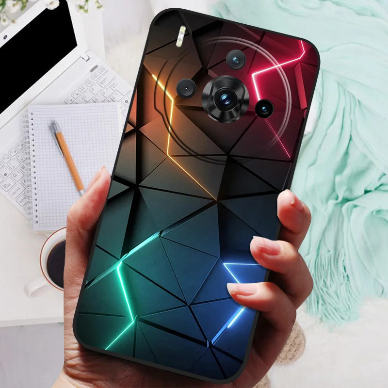 Animal-Print Silicone TPU Protective Case - Wolf and Lion Design, Shockproof Soft Bumper Cover