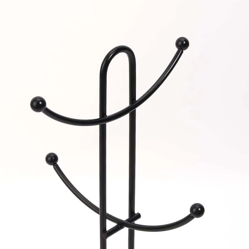 6 Cup Hooks Mug Drying Rack Punch-free Mug Holders Racks Space Saving Storage Shelves Metal for Bar Wine Glass Kitchen Tools 3