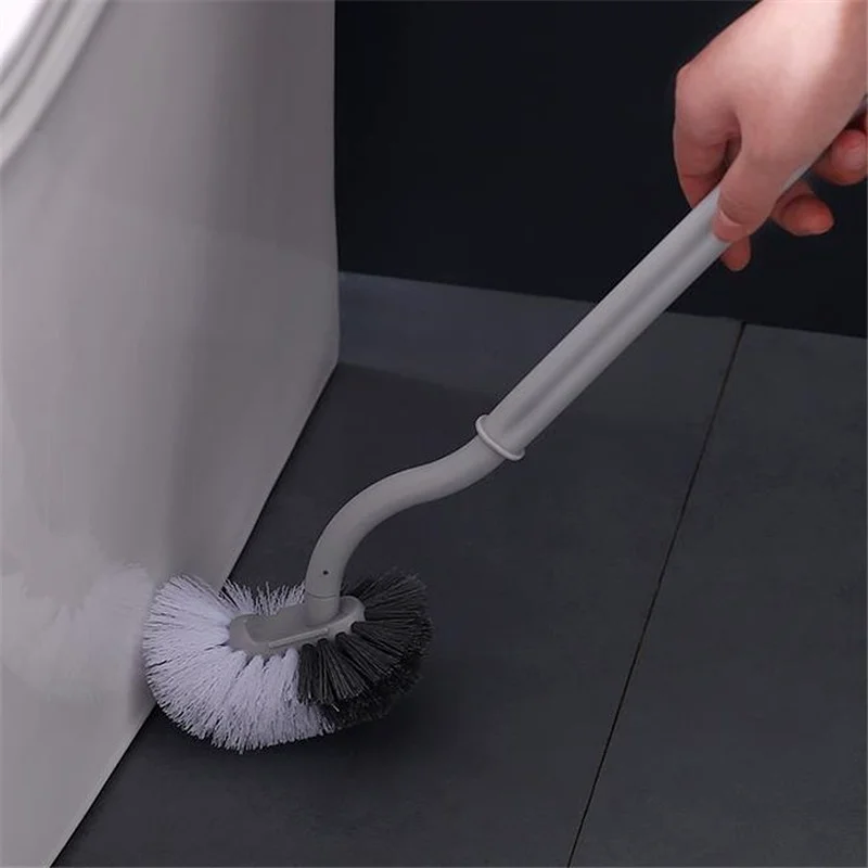 Multifunctional Bathroom Toilet Brush 360 Degree No Dead Ends Long Handle Curved Toilet Cleaning Brush Home Washing Tile Tools
