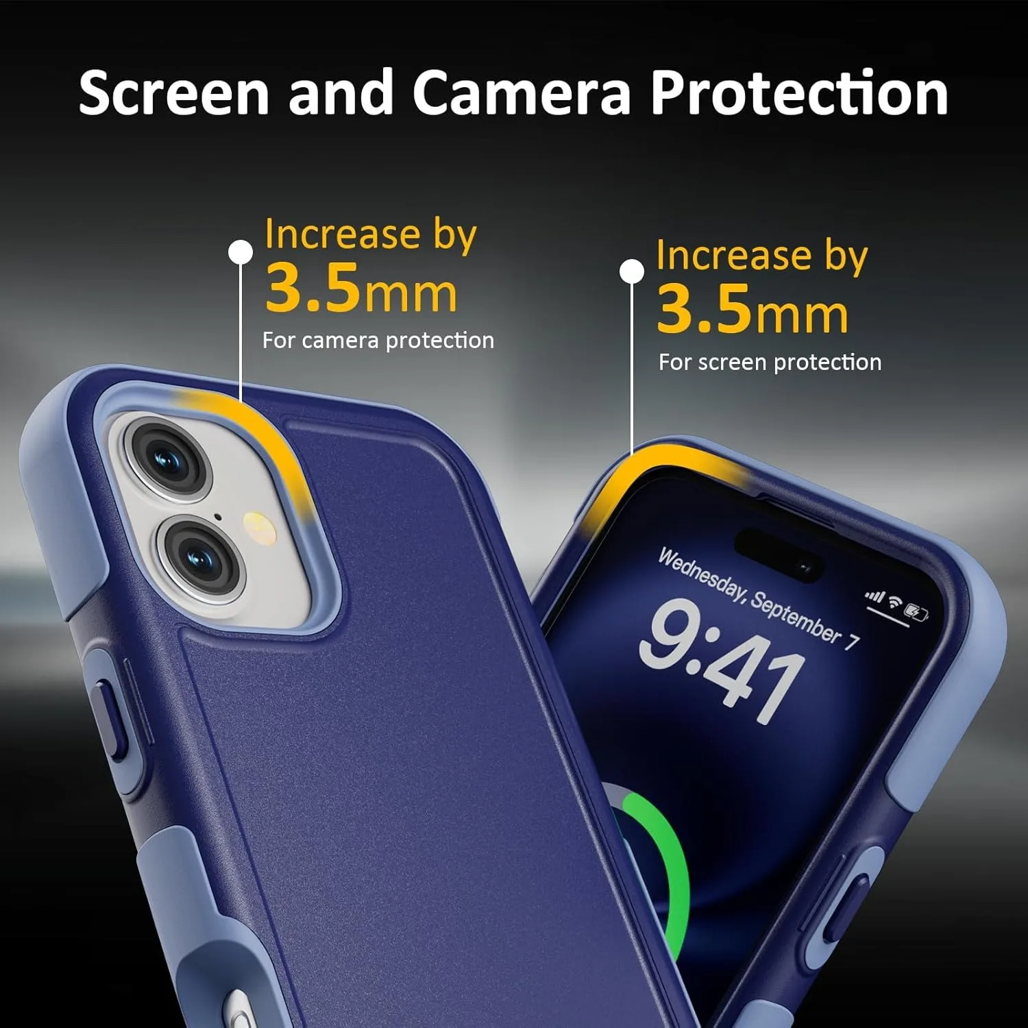 Rugged Heavy Duty Military Grade Armor Phone Case with MagSafe Shockproof Protection