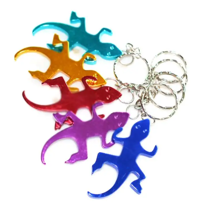 Wholesale 500pcs Gecko &Lizard Bottle Opener Keychain Aluminum Alloy Beer opener Promotion