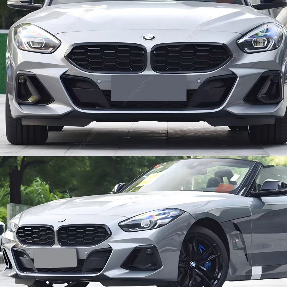 BMW Z4 G29 20i 30i M40i 2019-2026용 올블랙 메테오 카 프론트 범퍼 키드니 그릴 그릴 ABS 글로스 블랙 바디킷 튜닝