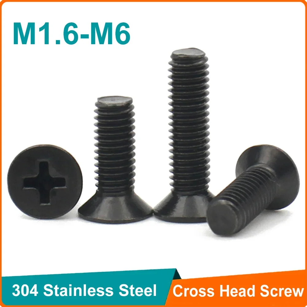 Stainless Steel Screw M1.6-M6 Cross Phillips 10-50pcs