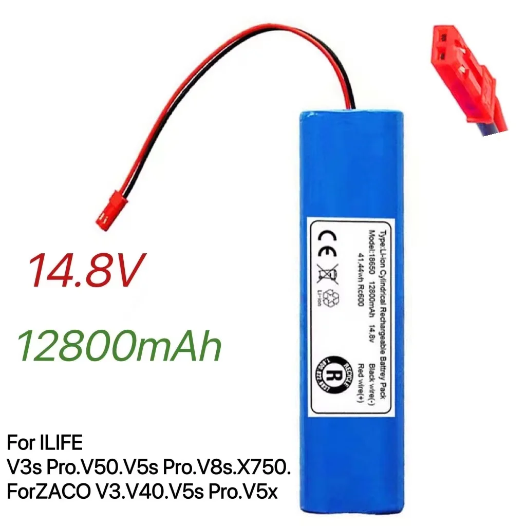 High capacity 14.8V 12800mah 18650 Lithium Battery For ILIFE V3s Pro