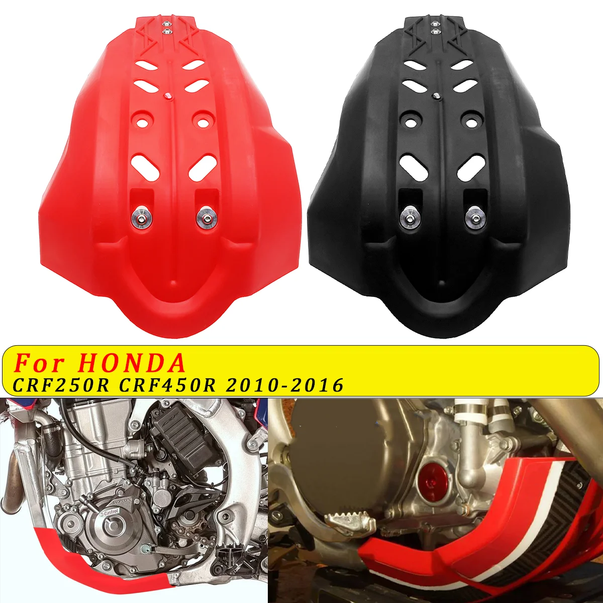Motorrad Unterfahrschutz Motor Schutz Abdeckung Schutz Für Honda CRF 250R CRF 450R Dirt Pit Bike 2010 2011 2012 2013 2014 2015 2016 – Detail 1