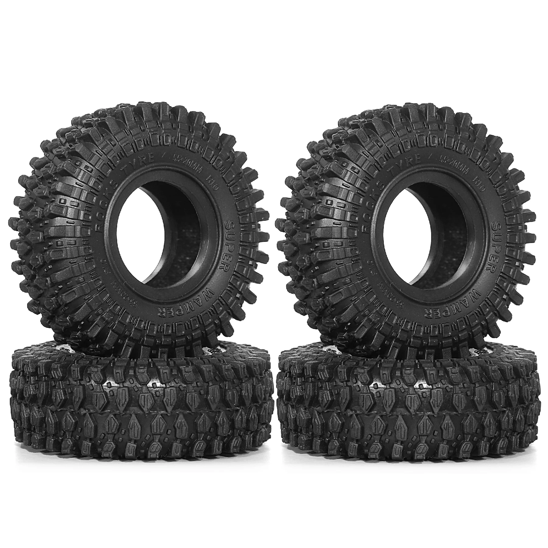 Pneus Crawler RED SPIDER 1.0 55mm Souples pour SCX24 TRX4M