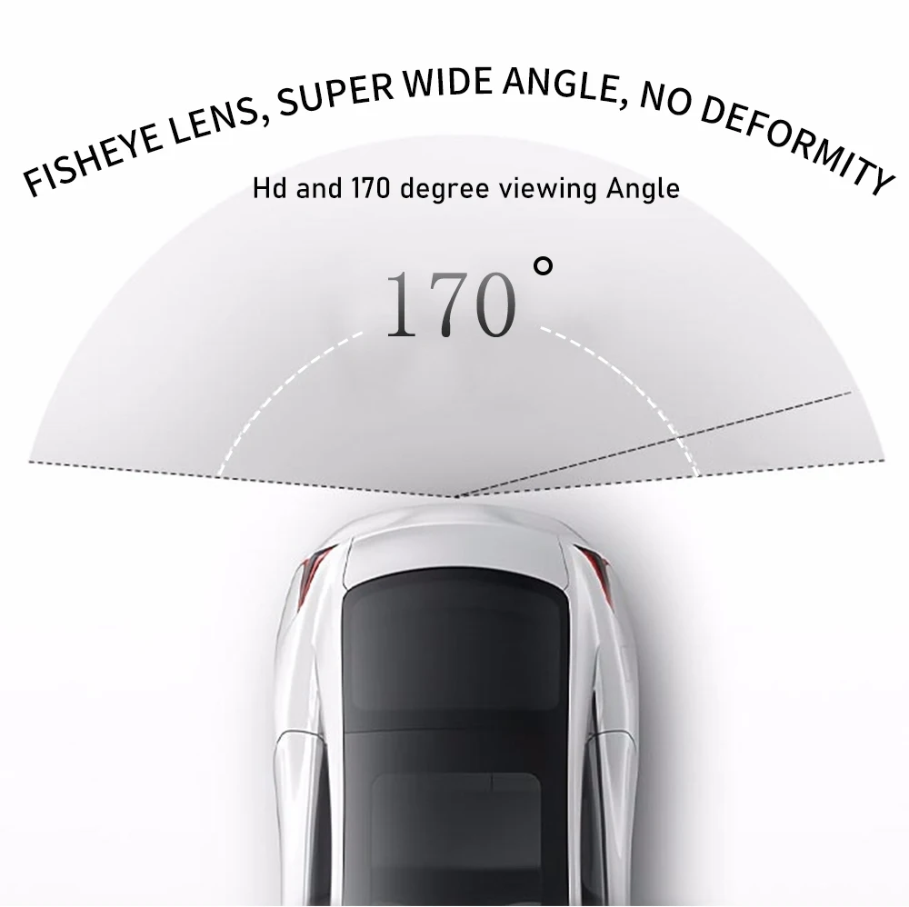 골드 어안 플립 엠블럼 리버스 백업 카메라, VW 파사트 CC 골프 6, 7/8, 마고탄 B6, B7, B8 폴로 비틀 EOS T-roc용, 170 ° AHD 1080P