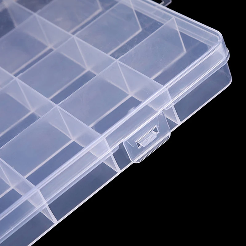 24 Compartments Plastic Box Case Jewelry Bead Storage Container Craft  Organizer