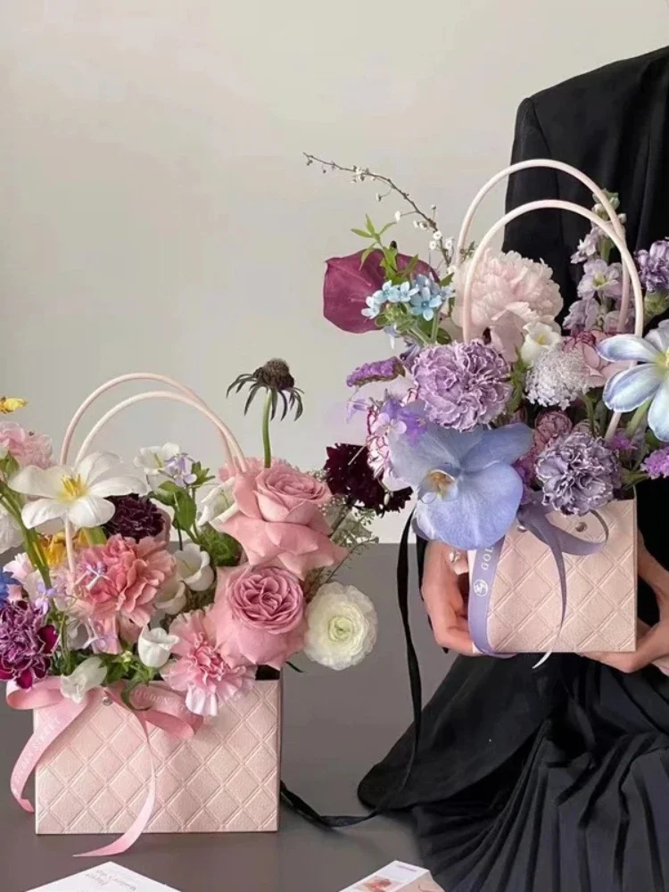 2025, neue wiederverwendbare, wasserdichte Blumen-Einkaufstasche, umweltfreundlich, für Hochzeit, Party, Gastgeschenke, Geschenkbox, tragbarer Blumenstrauß, Verpackung, Dekorationen – Detail 13