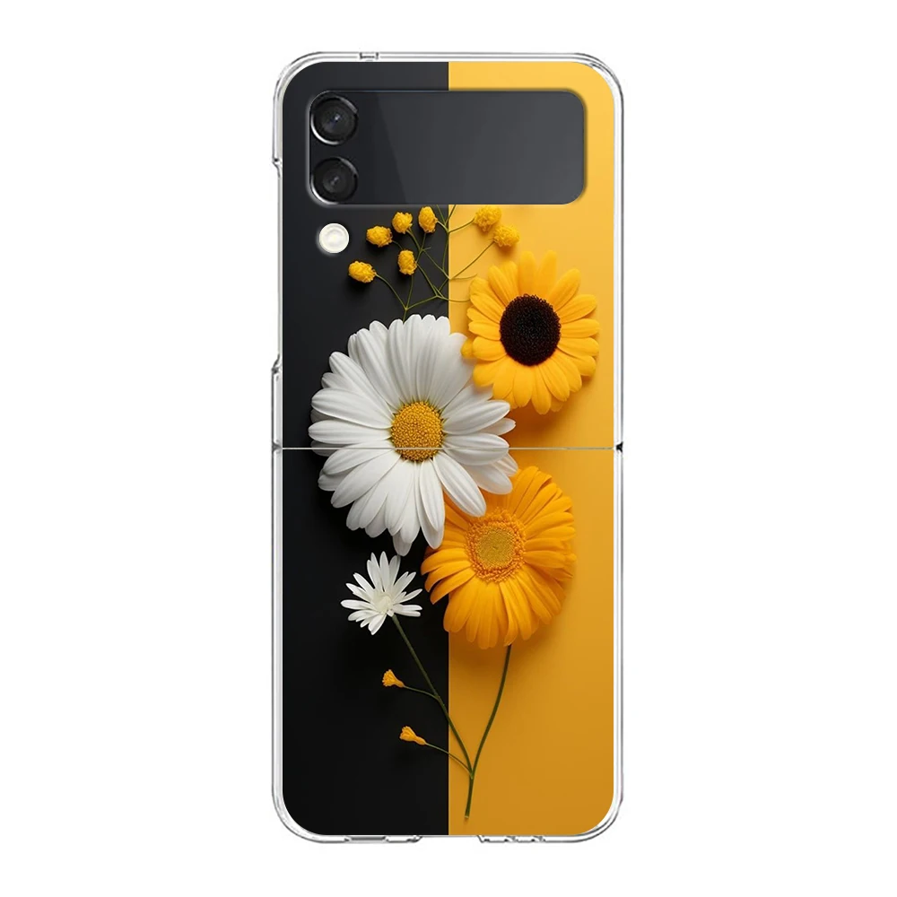 Sunflower Transparent Shockproof Hard PC Phone Case - Foldable Design