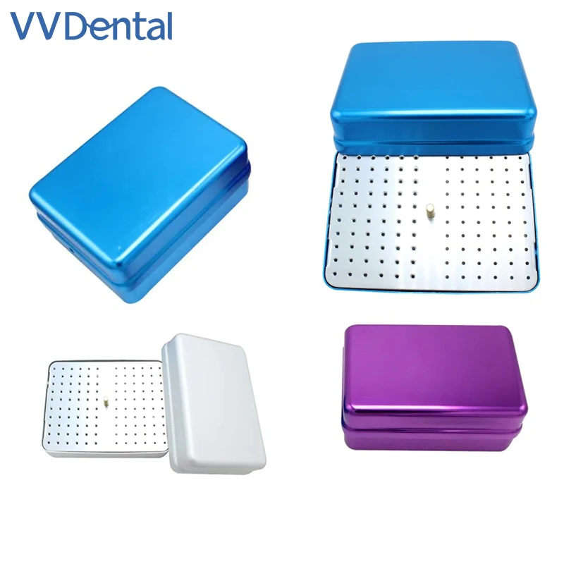 

VVDental 120 Holes Dental Bur Holder Box Autoclave Sterilizer Case Dental Disinfection Endo Files Holder Diamond Burs Drill Tool