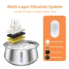 4L Stainless Dog Automatic Water Fountain Pet Water Fountain Multi-filter Cat Fountain Small and Medium Dog Water Feeder 5