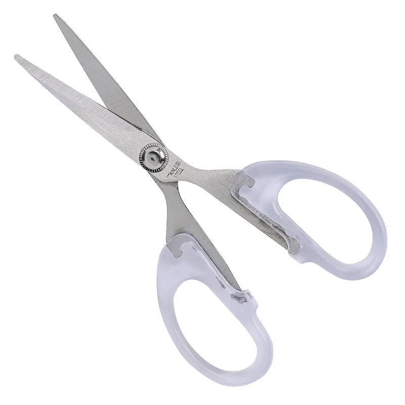 Stationery Scissors Girl Heart Ins Wind Transparent Small Scissors Student Handmade Art Stainless Steel Stationery Scissors Tailor Tool paper cutter,stationery scissors,soft handle scissors,portable scissors cutter,black blade scissors