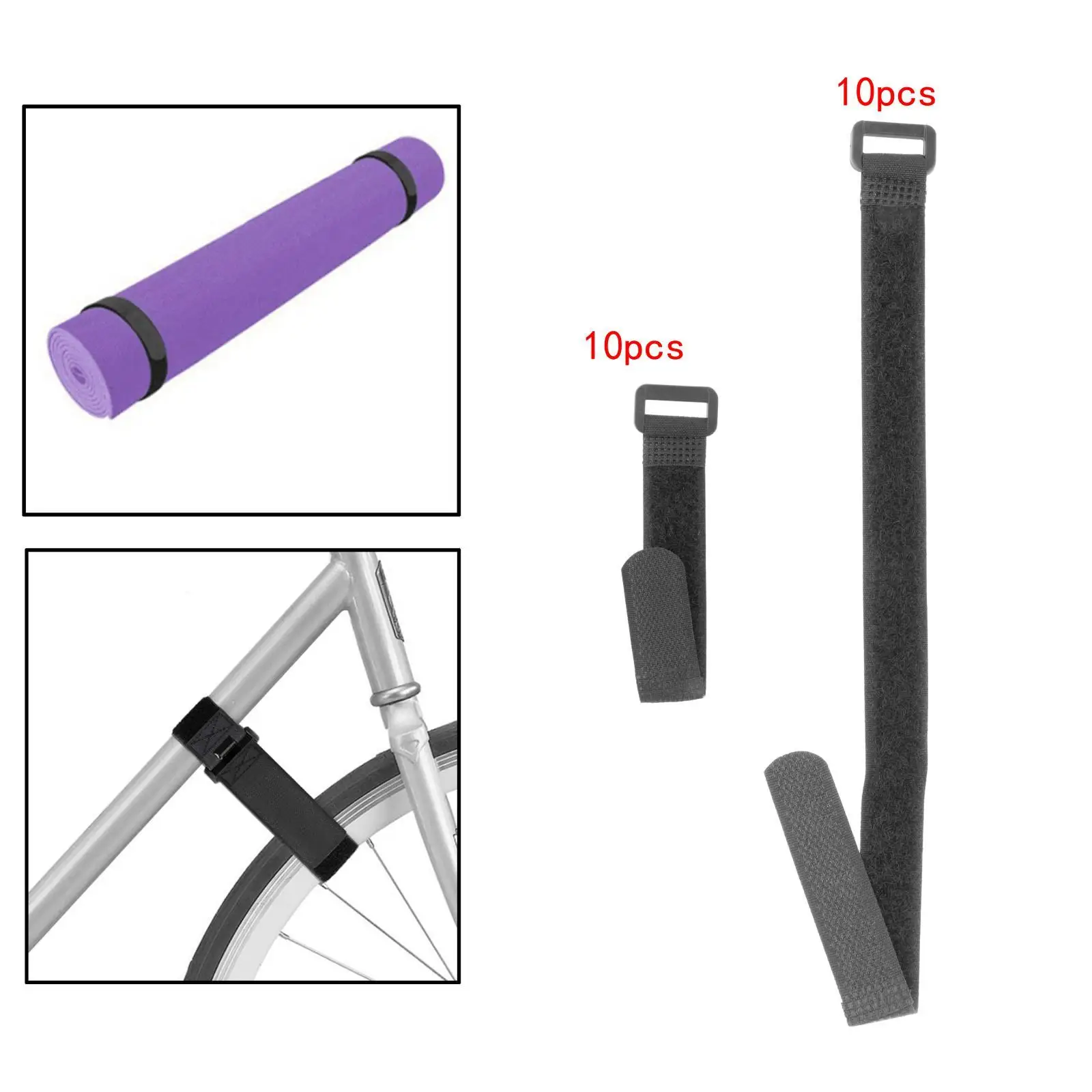 10 Pieces Adjustable Bike Rack Strap Bicycle Wheel Stabilizer Straps hooks and loops Cable Cord Tie Downs Yoga Mat Bundle Straps bicycle handlebar strap bike accessory bike silicone strap bicycle strap bicycle fixing strap bicycle carrying strap bicycle fixing band bicycle headlight strap