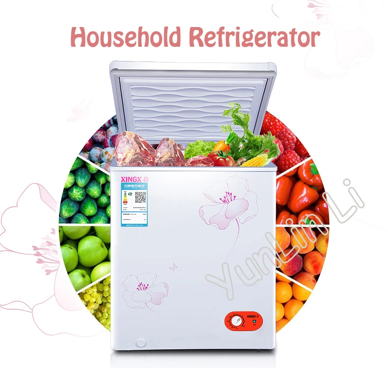 106L Household Refrigerator With Big Capacity Low Noise Power Icebox Saving Cold & Freezing Refrigerator Freezer BD/BC-106E