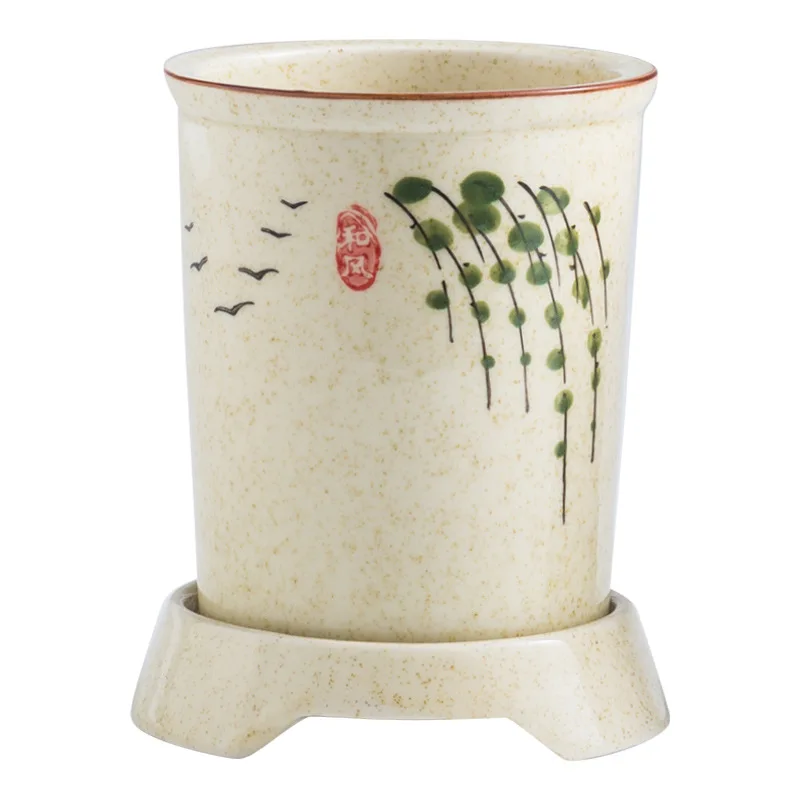 Japanese-Style Ceramic Chopsticks Holder Draining Household Creative Kitchen Chopsticks Cage Storage Rack Restaurant Desktop 5