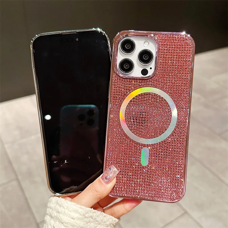 Luxury Sparkling Diamond Phone Case For iPhone 15 14 12 13