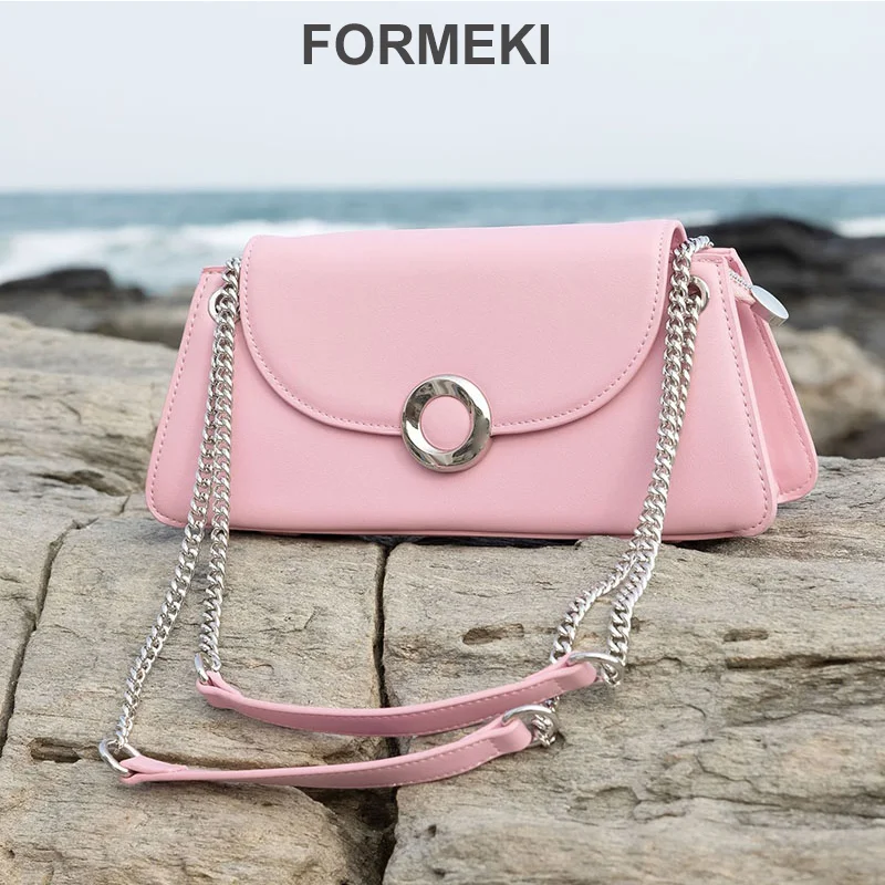 

Formeki New Arrivals Women Bag Shoulder Bag For Women Metal Chain Causal Luxury Design Bag Ladies Female Bag
