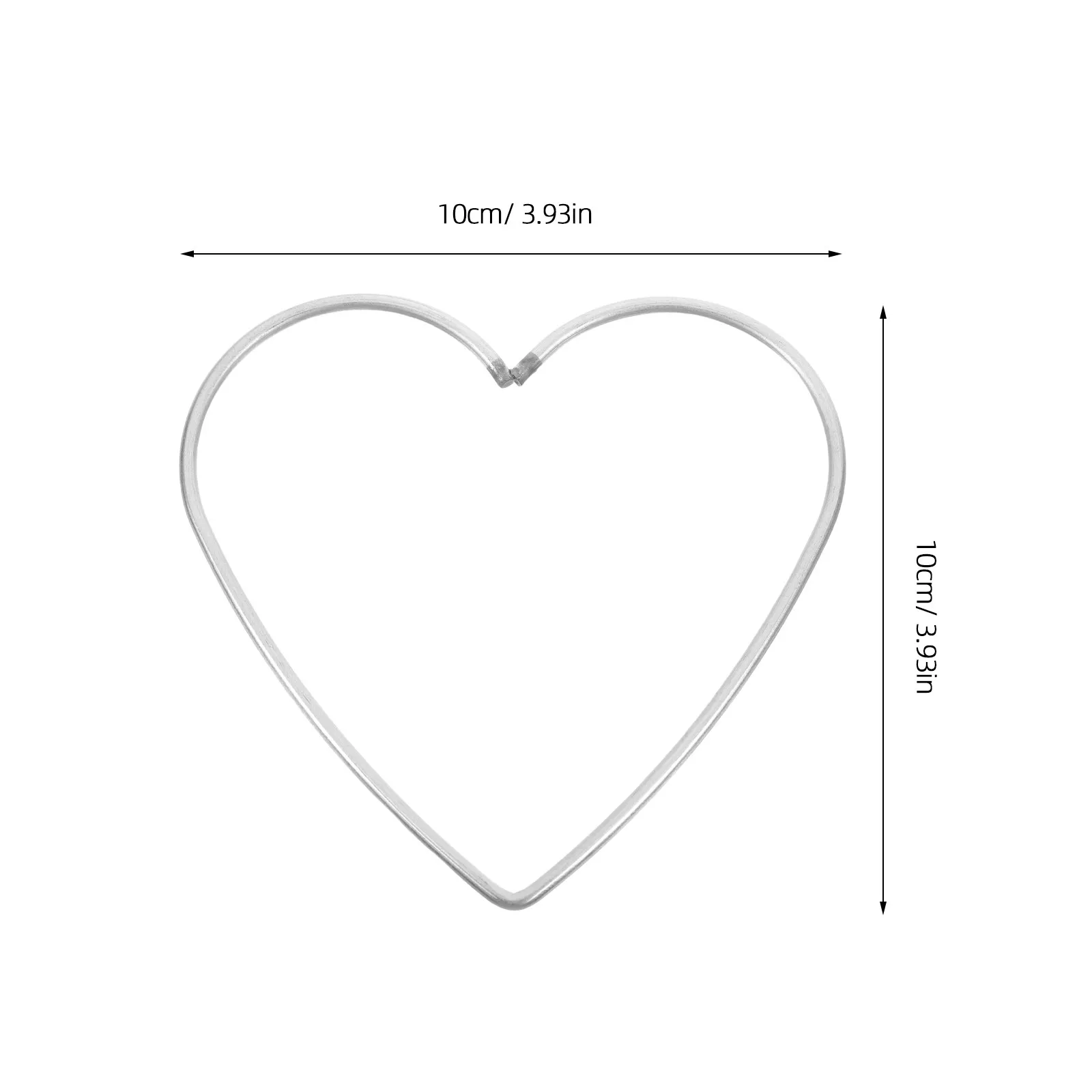 10Pcs 드림 캐처 철 링 하트 모양의 금속 공예 고리 DIY 마크라메 화환 와이어 링 드림캐쳐 용품