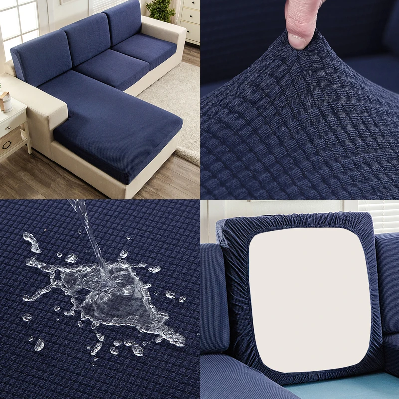 Waterproof Sofa Covers for Living Room Pets Kids Furniture Protector Seat Chair Cover Stretch Thicken Fabric Couch Cover 1-4seat 5