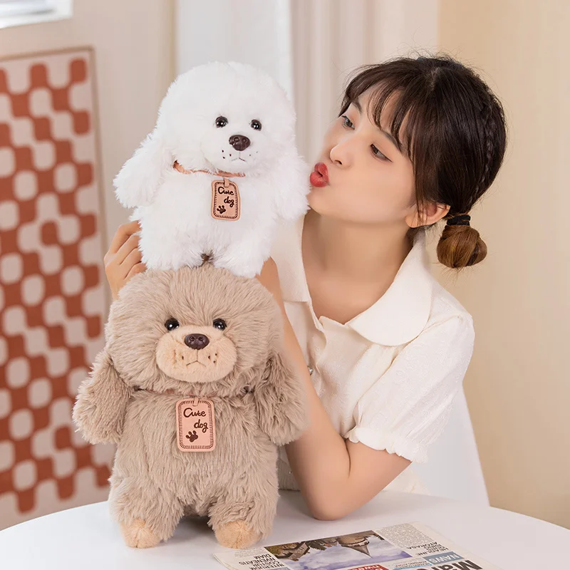 

25-35cm Cute Fluffy Teddy Dog Plush Toy Stuffed Animals Pet Puppy Plushies Doll Soft Toys Birthday Gifts