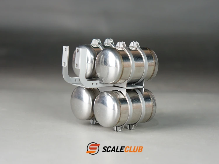 SCALECLUB Durchmesser 23 mm, Metall, 4-Tank-Upgrade-Teil QG4-TY-1 für Tamiya 1/14 RC Traktor-LKW-Kipper-Modell – Detail 5