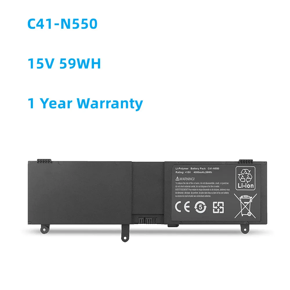 

C41-N550 15V 59WH Laptop Battery for ASUS N550 N550JA N550JK N550JV G550 G550J G550JK ROG G550 G550J G550JK Q550LF Q550L Series