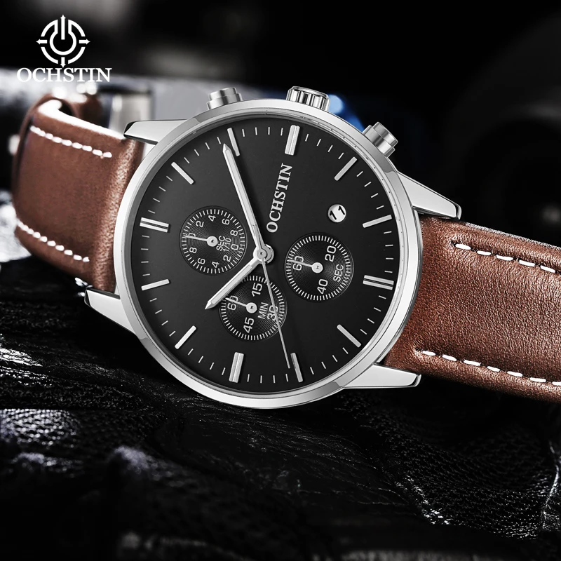 Ochstin Promotional 2024 Pilot Series Personalized Trend Multi functional Quartz Movement Waterproof Watch Men's Quartz Watch