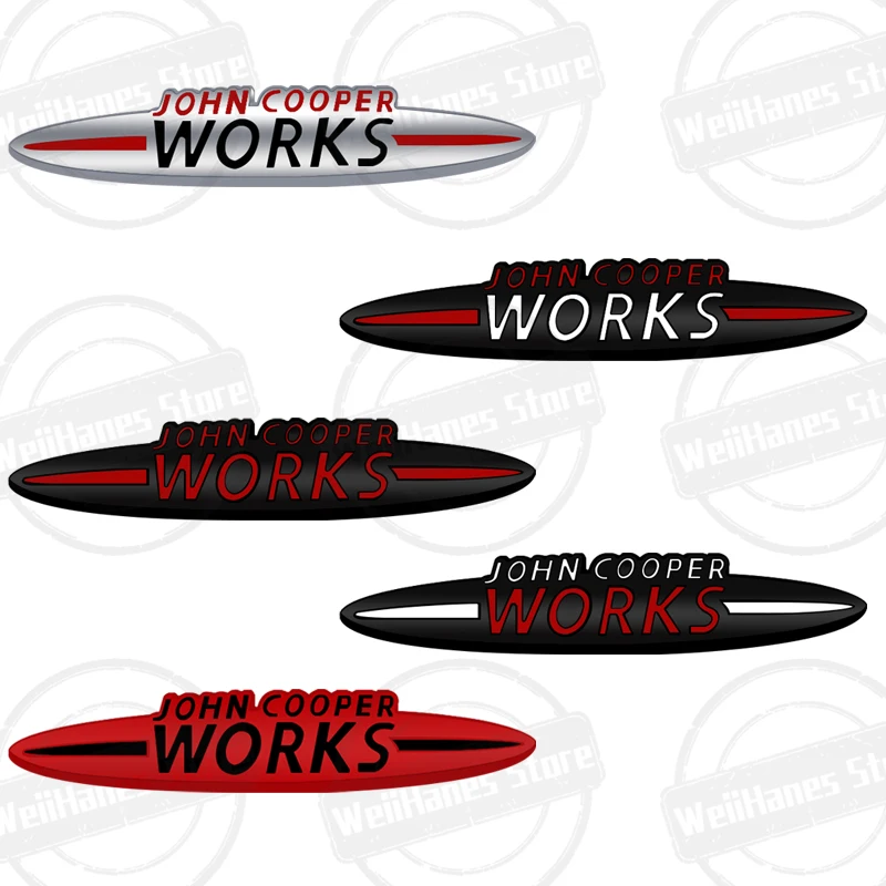 Metallo Per John Cooper Works Mini Cooper S Jcw R56 R57 Countryman Clubman Paceman Grille Sticker Car Rear Trunk Body Emblem Badge